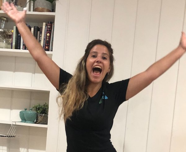 Alexa Peer at a completed renovation